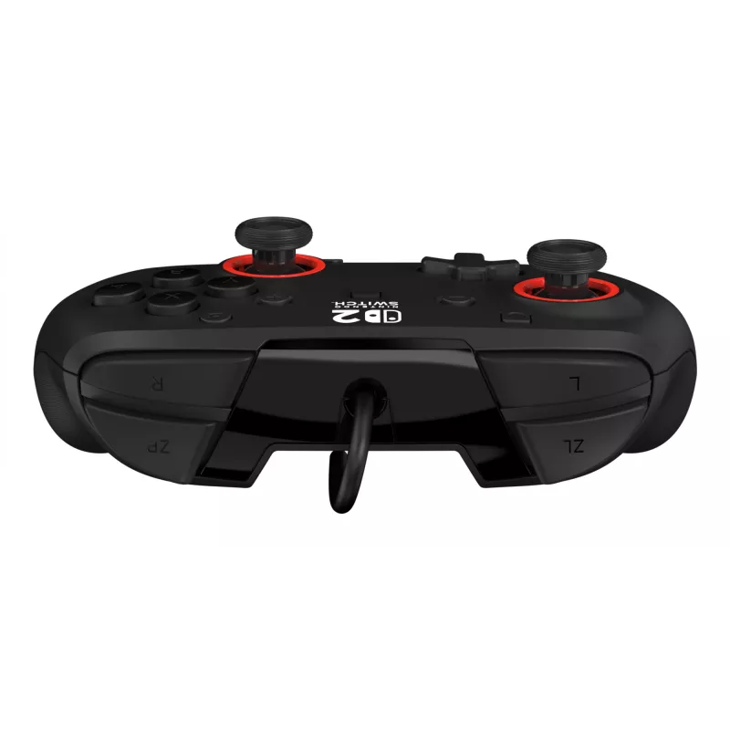 Laidinis žaidimų valdiklis Turtle Beach Rematch, skirtas Nintendo Switch 2 – USB‑C, 3 m laidas, galinis mygtukas, D-padas, juoda