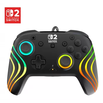 Žaidimų pultas Turtle Beach Afterglow Wave Black, laidinis RGB, USB-C, 3 m, skirta Nintendo Switch / Switch 2