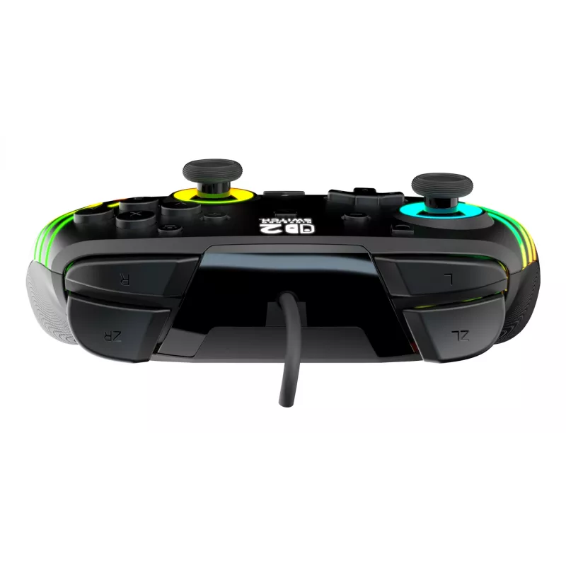 Žaidimų pultas Turtle Beach Afterglow Wave Black, laidinis RGB, USB-C, 3 m, skirta Nintendo Switch / Switch 2