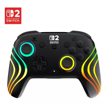 Belaidis RGB žaidimų valdiklis Turtle Beach Afterglow Wave Black, skirtas Nintendo Switch 2 – Bluetooth / USB-C, įmontuota baterija 20 h, 3 m laidas