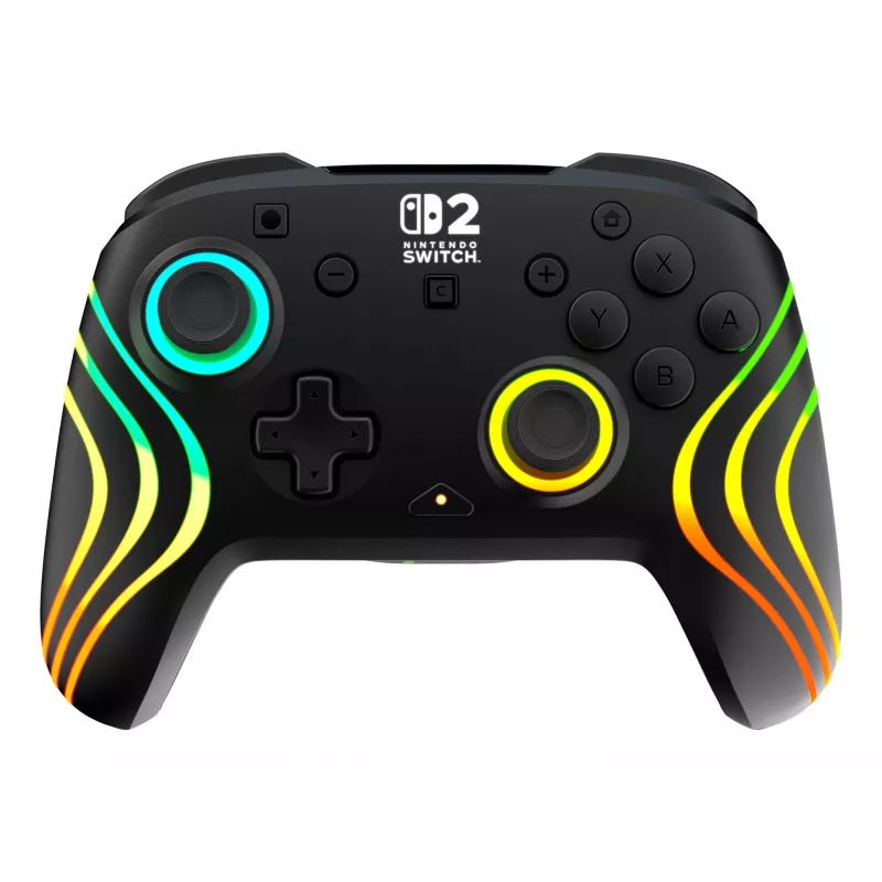 Belaidis RGB žaidimų valdiklis Turtle Beach Afterglow Wave Black, skirtas Nintendo Switch 2 – Bluetooth / USB-C, įmontuota baterija 20 h, 3 m laidas