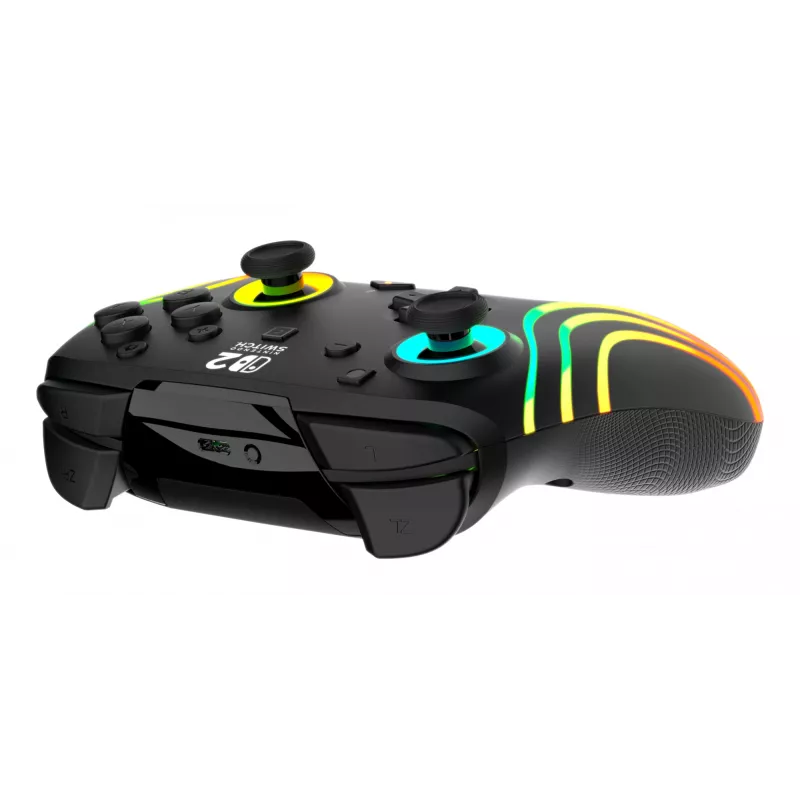 Belaidis RGB žaidimų valdiklis Turtle Beach Afterglow Wave Black, skirtas Nintendo Switch 2 – Bluetooth / USB-C, įmontuota baterija 20 h, 3 m laidas