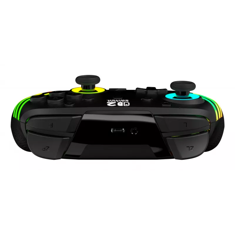Belaidis RGB žaidimų valdiklis Turtle Beach Afterglow Wave Black, skirtas Nintendo Switch 2 – Bluetooth / USB-C, įmontuota baterija 20 h, 3 m laidas