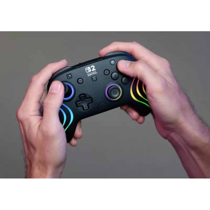 Belaidis RGB žaidimų valdiklis Turtle Beach Afterglow Wave Black, skirtas Nintendo Switch 2 – Bluetooth / USB-C, įmontuota baterija 20 h, 3 m laidas