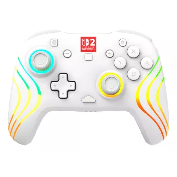 Belaidis RGB žaidimų valdiklis Turtle Beach Afterglow Wave White, skirtas Nintendo Switch 2, Bluetooth/USB-C, įmontuota baterija 20h, 3 m laidas