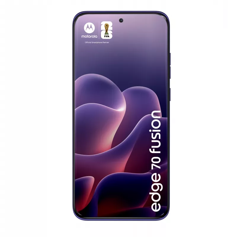 Išmanusis telefonas Motorola edge 70 fusion — Snapdragon 7s Gen 3, 8 GB RAM, 256 GB, 6,78 colio OLED, 50 MP dviguba kamera, 5G, Android 16, 5200 mAh, Violetinė
