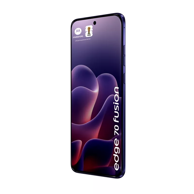 Išmanusis telefonas Motorola edge 70 fusion — Snapdragon 7s Gen 3, 8 GB RAM, 256 GB, 6,78 colio OLED, 50 MP dviguba kamera, 5G, Android 16, 5200 mAh, Violetinė