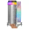 Mars Gaming MCPU-VR White CPU aušintuvas Dual Infinity Mirror ARGB 4 HCT šilumos vamzdeliai 180W TDP itin tylus PWM 12cm ventiliatorius
