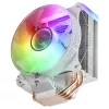 Mars Gaming MCPU-VR White CPU aušintuvas Dual Infinity Mirror ARGB 4 HCT šilumos vamzdeliai 180W TDP itin tylus PWM 12cm ventiliatorius