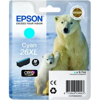 Epson 26XL Claria Premium Cyan kasetė (didelės talpos, originali)