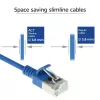 ACT Blue 1,5 m LSZH U/FTP CAT6A plonas jungiamasis kabelis su apsaugotais RJ45 kištukais