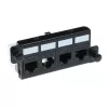 Adapter ACT FA2057 4 x keystone UTP juodas