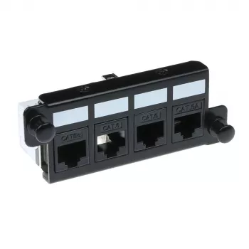 Adapter ACT FA2057 4 x keystone UTP juodas