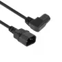 ACT maitinimo laidas C14 - C15 (kairysis kampinis) IEC60320 juodas 2 m