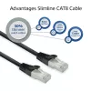 ACT FB8103 Cat8 U/FTP (STP) tinklo kabelis 3 m, RJ-45 į RJ-45, juodas
