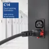 ACT maitinimo laidas C14 IEC Lock+ dvigubas fiksavimas - C15 IEC Lock+ juodas 2 m, PC3872