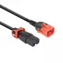ACT maitinimo laidas C14 IEC Lock+ Dual Locking - C15 IEC Lock+ juodas 3 m, PC3876