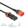 ACT maitinimo laidas C14 IEC Lock+ Dual Locking - C15 IEC Lock+ juodas 3 m, PC3876