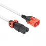 ACT Powercord C14 IEC Lock+ Dual Locking - C15 IEC Lock+ balta 3 m, PC3879