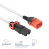 ACT Powercord C14 IEC Lock+ Dual Locking - C15 IEC Lock+ balta 3 m, PC3879