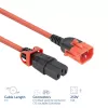 ACT maitinimo laidas C14 IEC Lock+ Dual Locking - C15 IEC Lock+ raudonas 1 m, PC3869