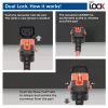 ACT maitinimo laidas C14 IEC Lock+ Dual Locking - C15 IEC Lock+ raudonas 1 m, PC3869