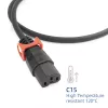 Maitinimo laidas ACT CEE 7/7 (kampuotas) į IEC C15 Lock+ juodas, 3 m, 10 A, 250 V