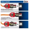 Maitinimo laidas ACT CEE 7/7 (kampuotas) į IEC C15 Lock+ juodas, 3 m, 10 A, 250 V