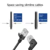 ACT Black 3 m U/FTP CAT6A LSZH plonas pataisos laidas su RJ45 jungtimis 90° kampu į dešinę ir tiesia
