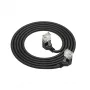 ACT Black 5 m U/UTP CAT6A LSZH Slimline jungiamasis laidas su RJ45 jungtimis 90° žemyn iki 90° žemyn