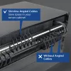 ACT Black 5 m U/UTP CAT6A LSZH Slimline jungiamasis laidas su RJ45 jungtimis 90° žemyn iki 90° žemyn