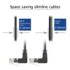 ACT Black 1 m U/UTP CAT6A LSZH plonas pataisymo kabelis su RJ45 90° kampu į viršų