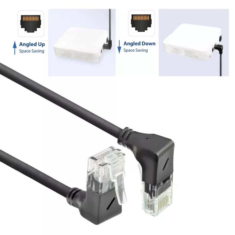ACT DD7900 Cat6a U/UTP jungiamasis kabelis 0,5 m RJ-45 juodas
