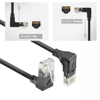 Tinklo jungiamasis laidas ACT DD7905 Cat6a U/UTP 5 m Juodas RJ-45