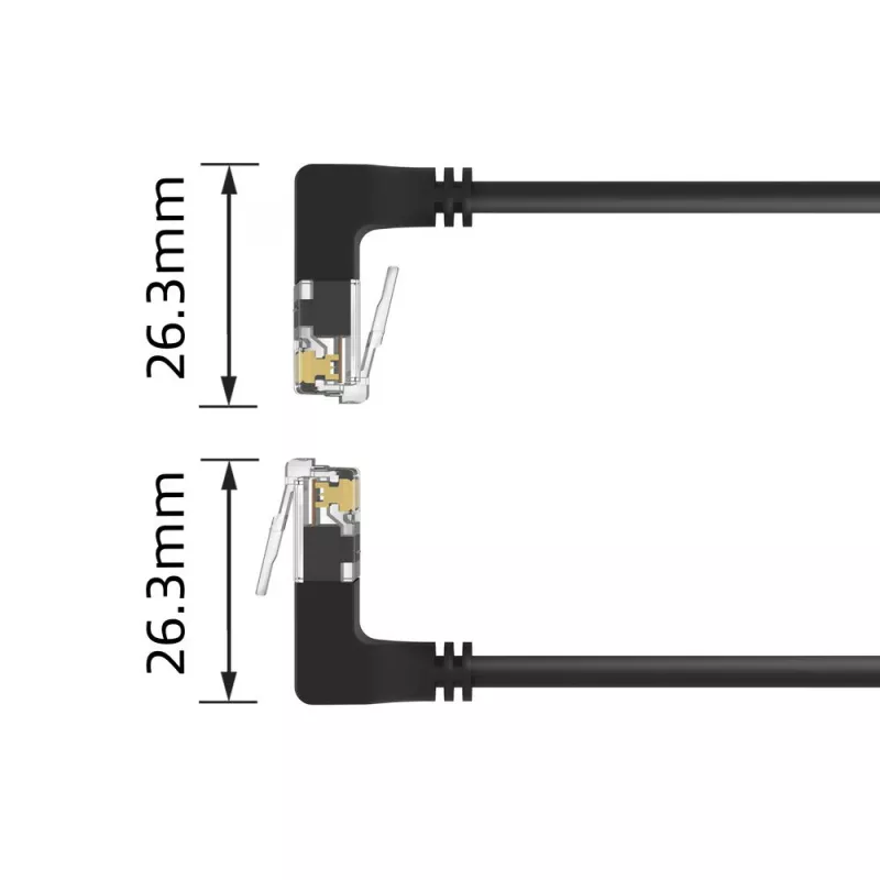 Tinklo jungiamasis laidas ACT DD7905 Cat6a U/UTP 5 m Juodas RJ-45