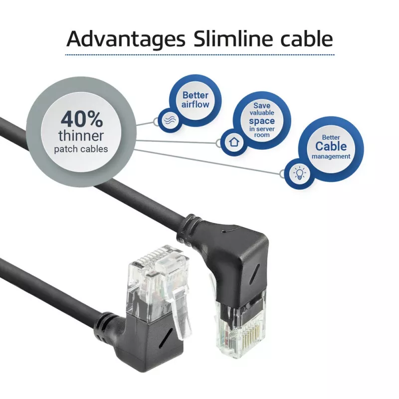 Tinklo jungiamasis laidas ACT DD7905 Cat6a U/UTP 5 m Juodas RJ-45