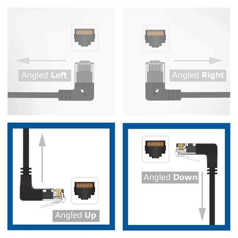 Tinklo jungiamasis laidas ACT DD7905 Cat6a U/UTP 5 m Juodas RJ-45