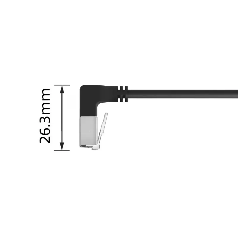 Tinklo kabelis ACT DA5903 Cat6a U/FTP (STP) 3 m, RJ-45 į RJ-45, paauksuoti kontaktai, juodas