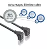 Tinklo kabelis ACT DA5903 Cat6a U/FTP (STP) 3 m, RJ-45 į RJ-45, paauksuoti kontaktai, juodas