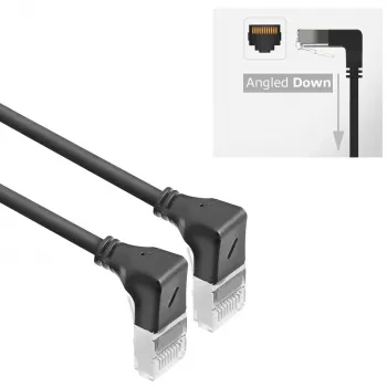 Tinklo kabelis ACT DA5905 Cat6a U/FTP (STP) RJ-45 – RJ-45 5 m juodas