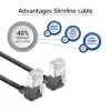 ACT DA6900 Cat6a U/FTP (STP) tinklo kabelis Juodas 0,5 m su RJ-45 auksuotais kontaktais
