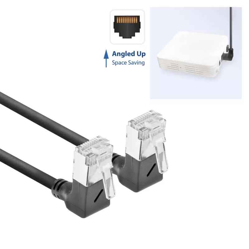 ACT tinklo kabelis DA6951 Cat6a U/FTP (STP) juodas 1,5 m su RJ-45 jungtimis, paauksuotais kontaktais