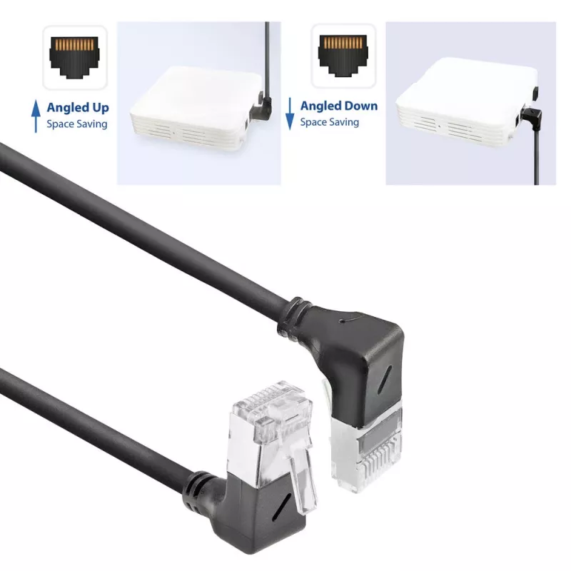 ACT DA7905 Cat6a U/FTP (STP) tinklo kabelis, 5 m, RJ-45 į RJ-45, juodas