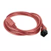 Maitinimo laidas ACT C20–C21 IEC60320 raudonas 1 m, 250 V 16 A