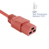 Maitinimo laidas ACT C20–C21 IEC60320 raudonas 1 m, 250 V 16 A