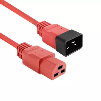 Maitinimo laidas ACT C20–C21 IEC60320 raudonas 2 m, 16 A 250 V