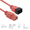 Maitinimo laidas ACT C20–C21 IEC60320 raudonas 2,5 m, 16 A 250 V