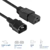 Maitinimo laidas ACT C14 į C21 IEC60320 juodas 1 m, 250 V, 10 A