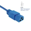 Maitinimo laidas ACT C14 į C21 IEC60320 mėlynas 1,5 m, 250 V 10 A