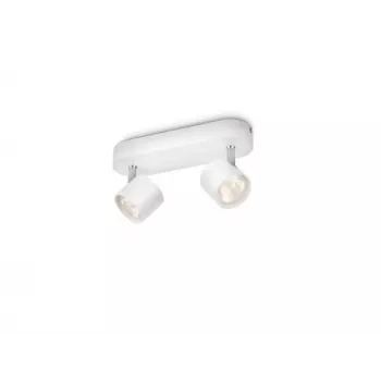 Philips Dimmable LED Star lubinis/sieninis prožektorius 2x 11,5W, šilta balta, 2700K, 10000 lm, IP20